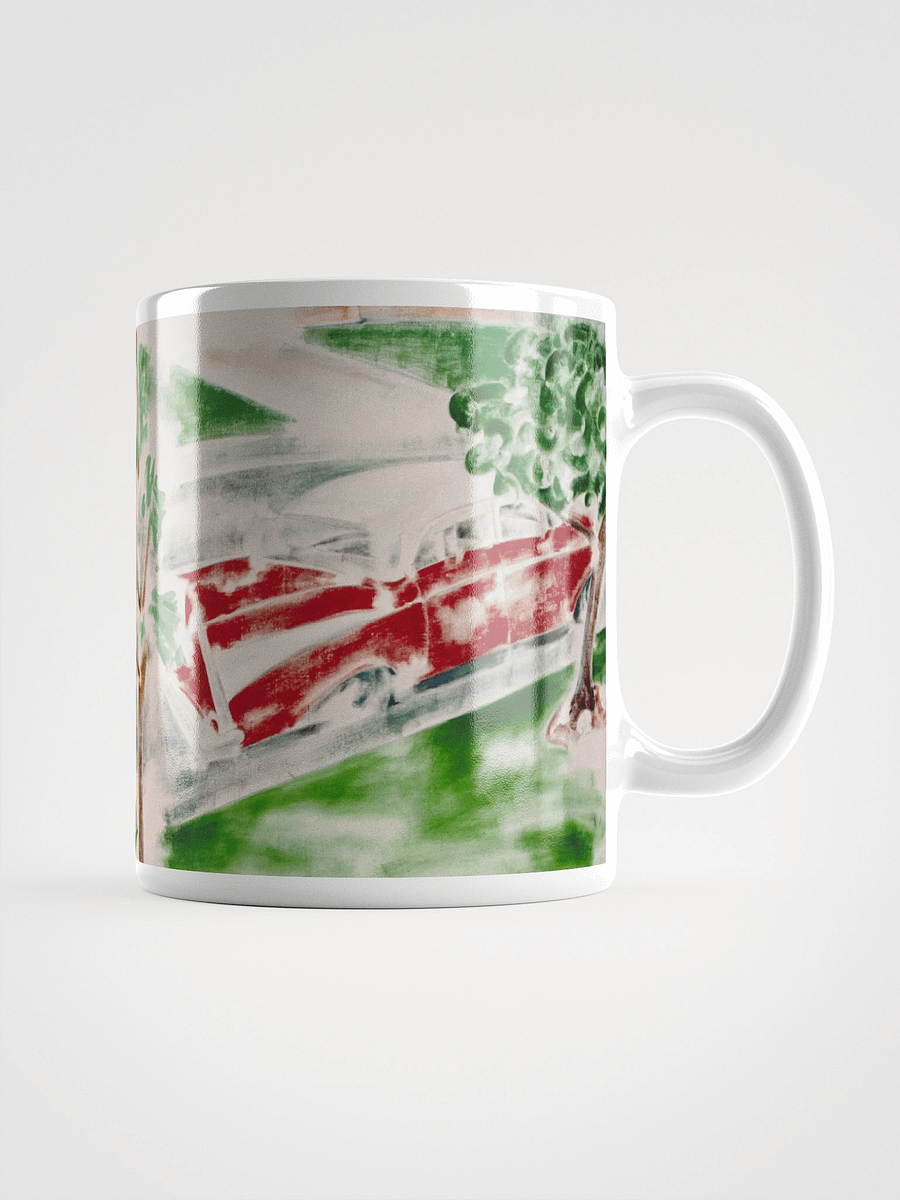 On the Road with No Memories White Glossy Mug product image (1)