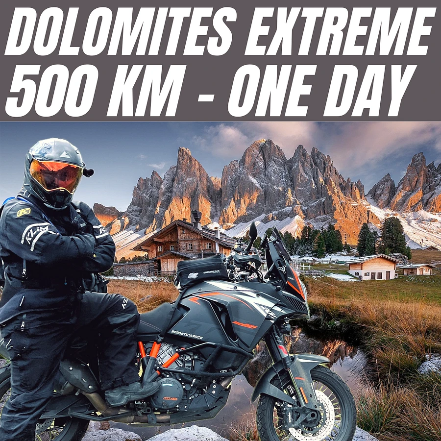 DOLOMITES EXTREME, 18 Passes, 500 km, 1 Day Ride incl Tour Book & GPX Data product image (1)