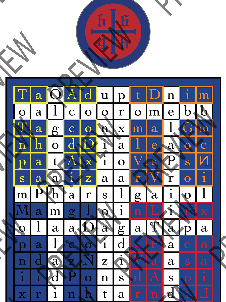 Enochian Elemental Tablets Golden Dawn Style White product image (3)