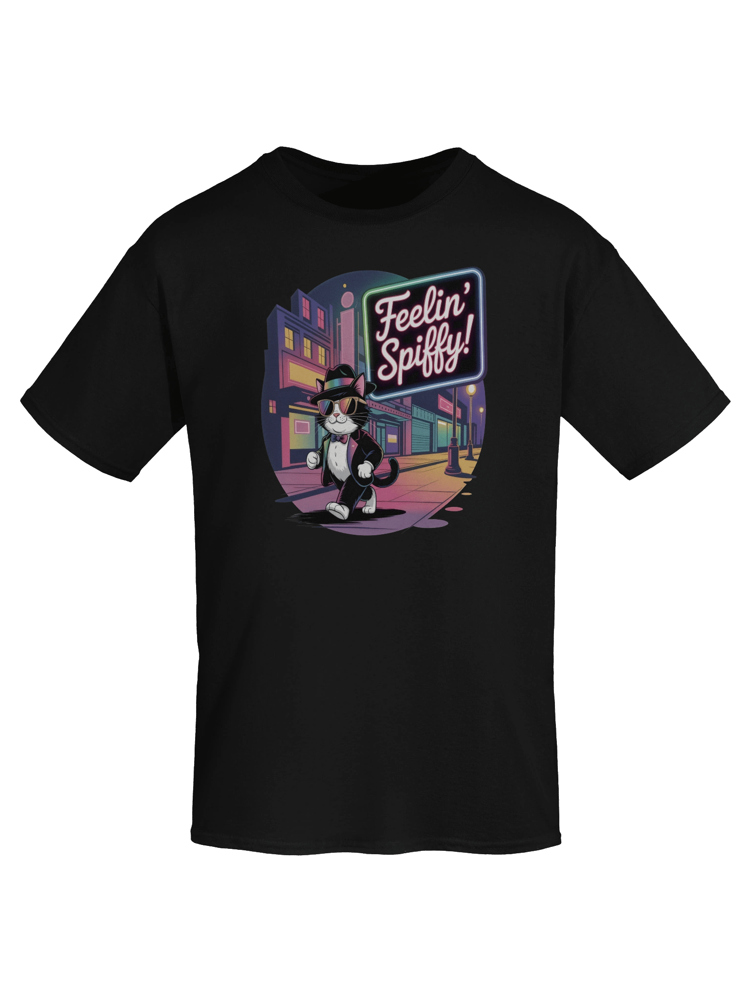 Feelin’ Spiffy Dark Version Unisex Heavyweight Graphic T-shirt product image (1)