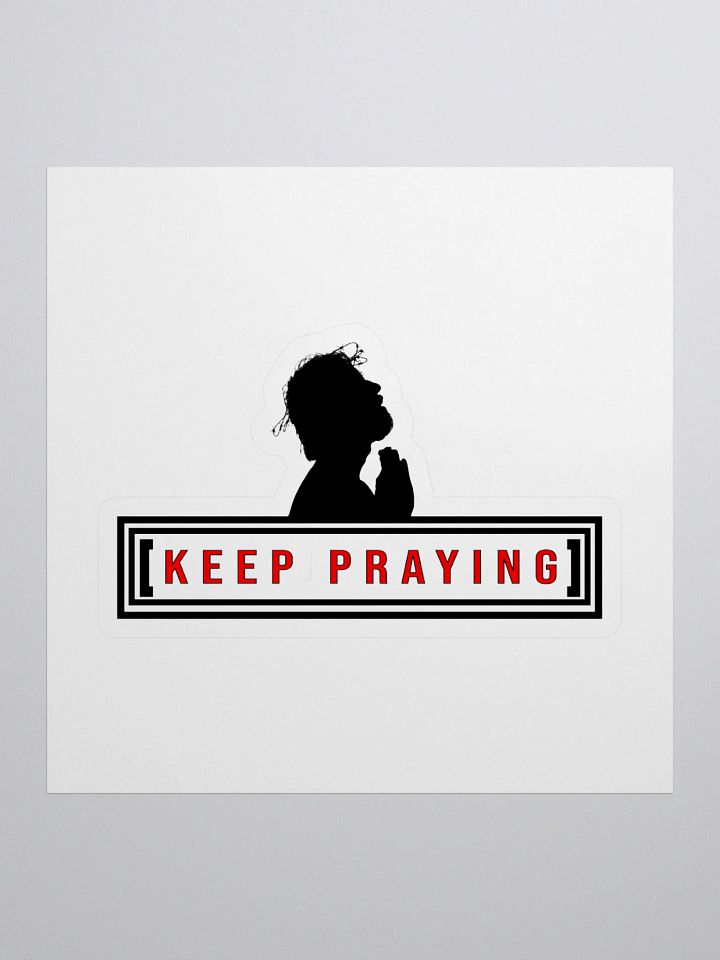 Bold Red 'KEEP PRAYING' Sticker product image (1)