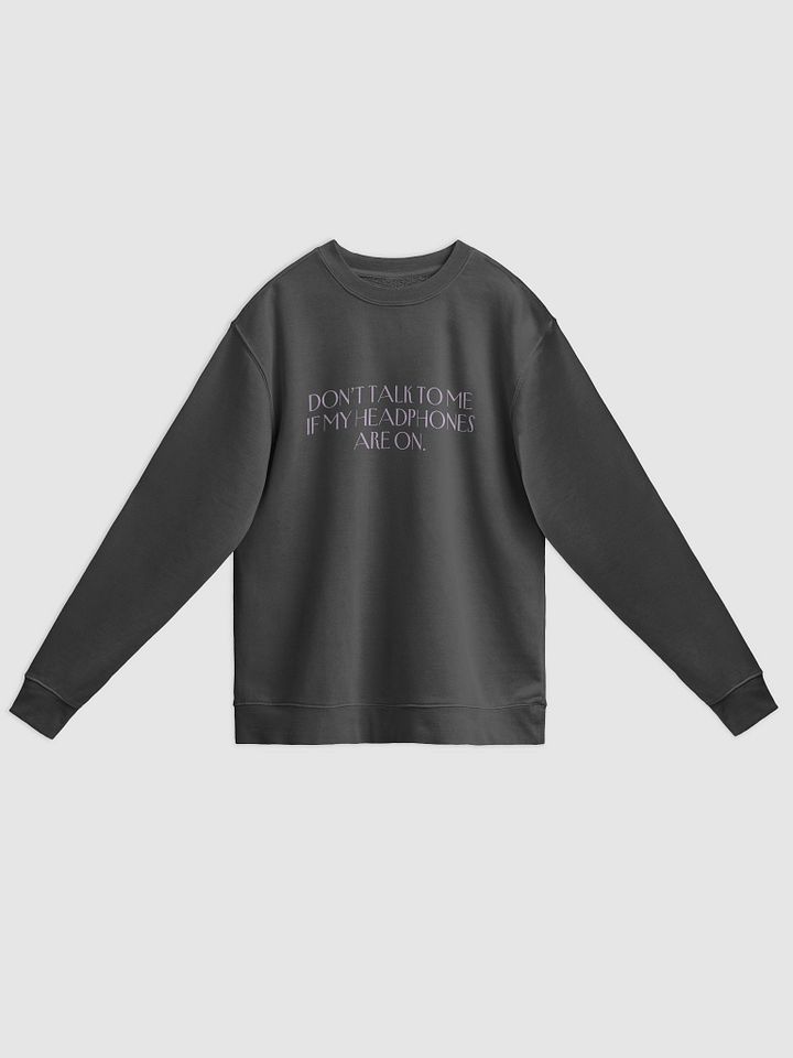 HEADPHONES ON (variant 12) printed pigment crewneck product image (1)