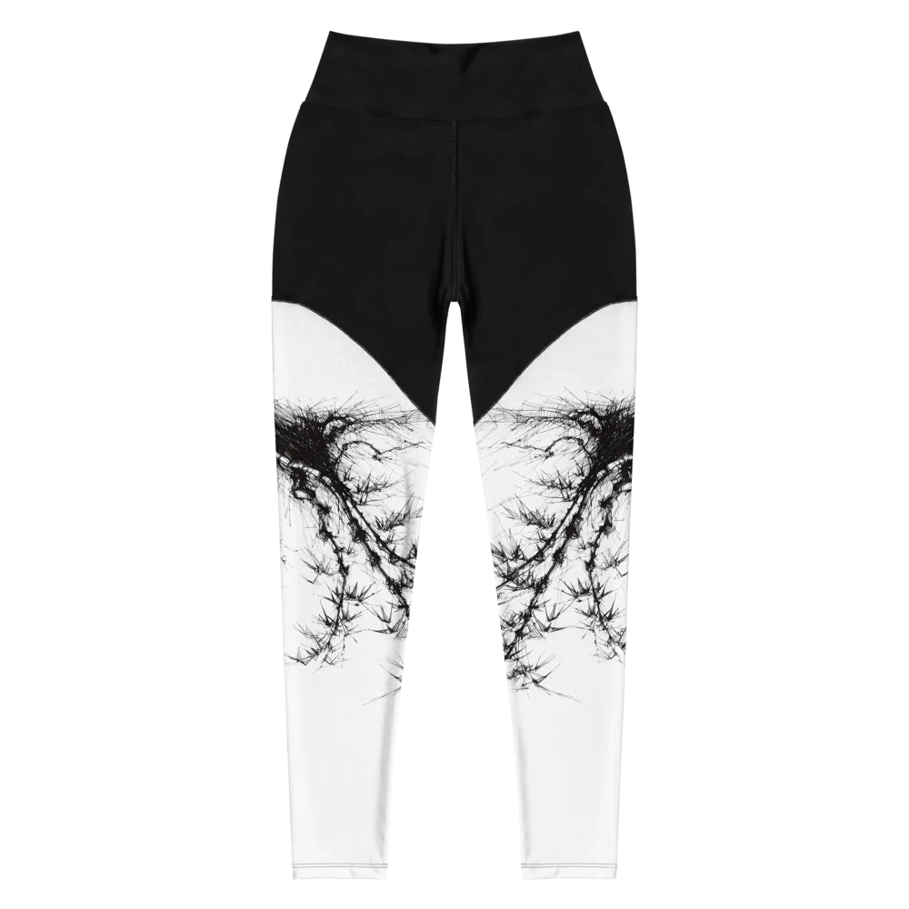 Bamboo Root All-Over Print Sports Leggings product image (1)