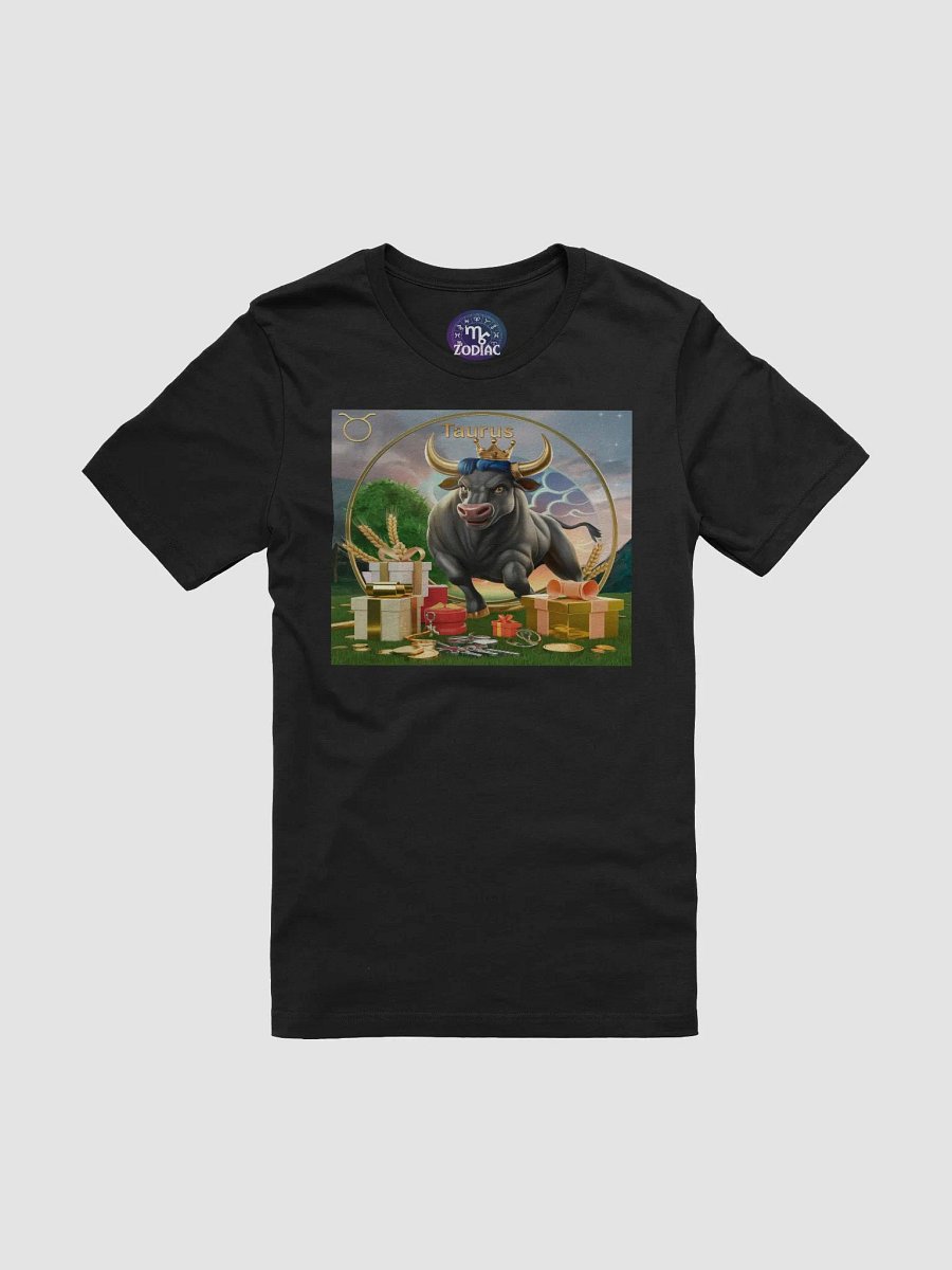 Taurus Zodiac T-Shirt - Regal Crowned Bull, Unisex, XS-5XL product image (3)