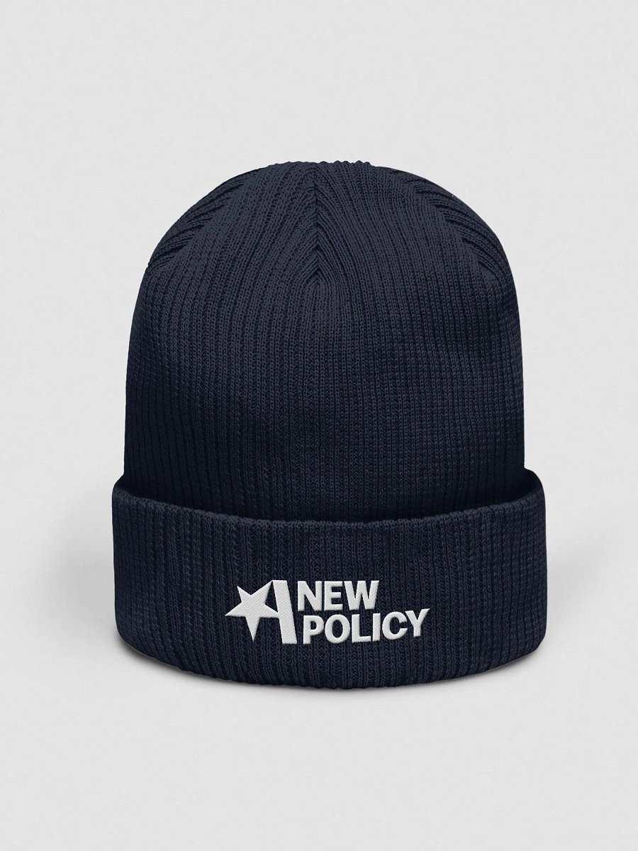 A New Policy Ribbed Beanie - Navy product image (1)