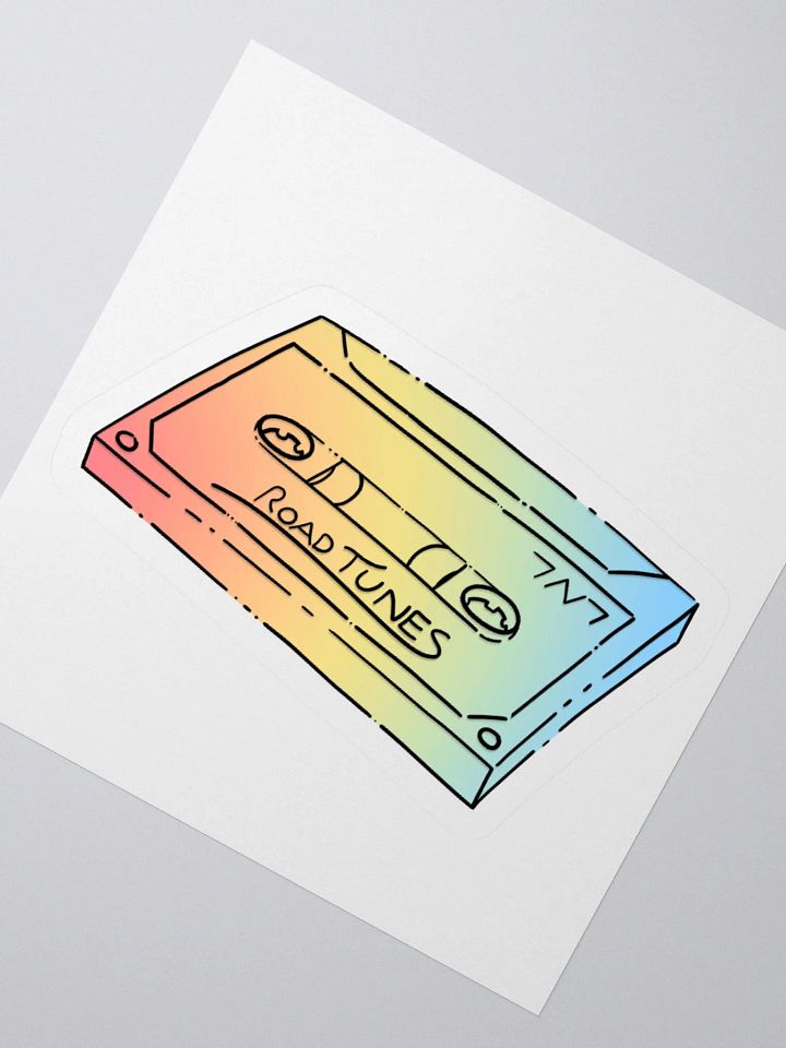 Road Tunes Cassette (Rainbow) - Kiss Cut Sticker product image (6)