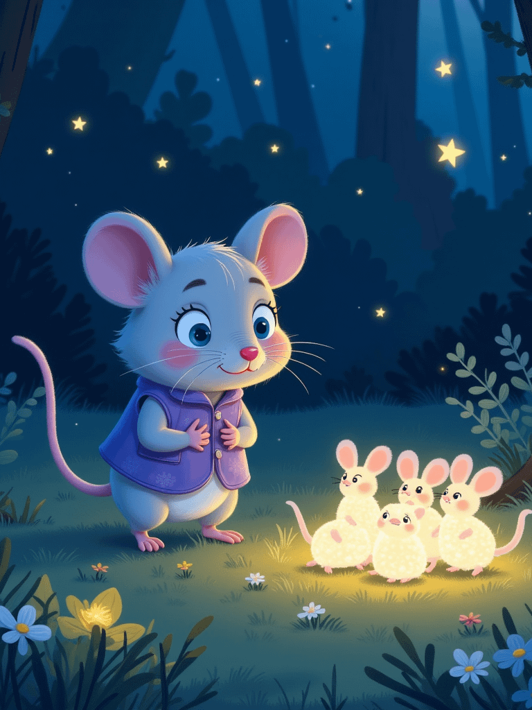 Milo the Moonlight Mouse | Kids Bedtime Story PDF | Preschool Fairy Tale Book | Toddler Ebook | Instant Digital Download (25 Pages) product image (4)