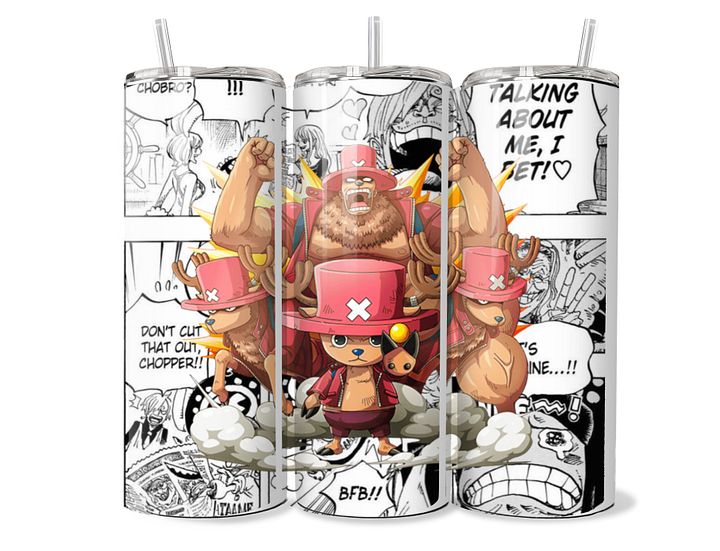 One Piece - Tony Tony Chopper Manga Panel Tumbler - 20oz Stainless Steel product image (1)