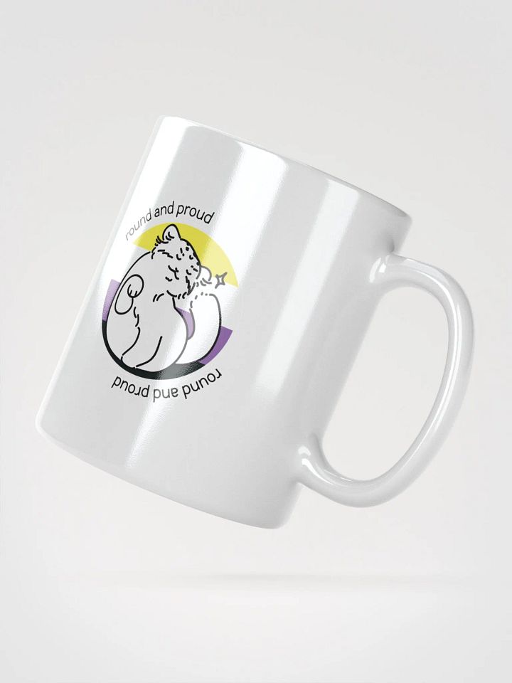 Round and Proud Manul Nonbinary Version - White Mug product image (4)