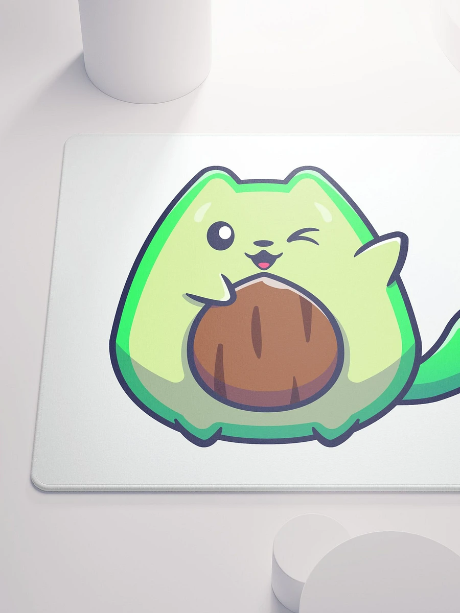 Winking Kawaii Avocado Cat Mousepad product image (11)