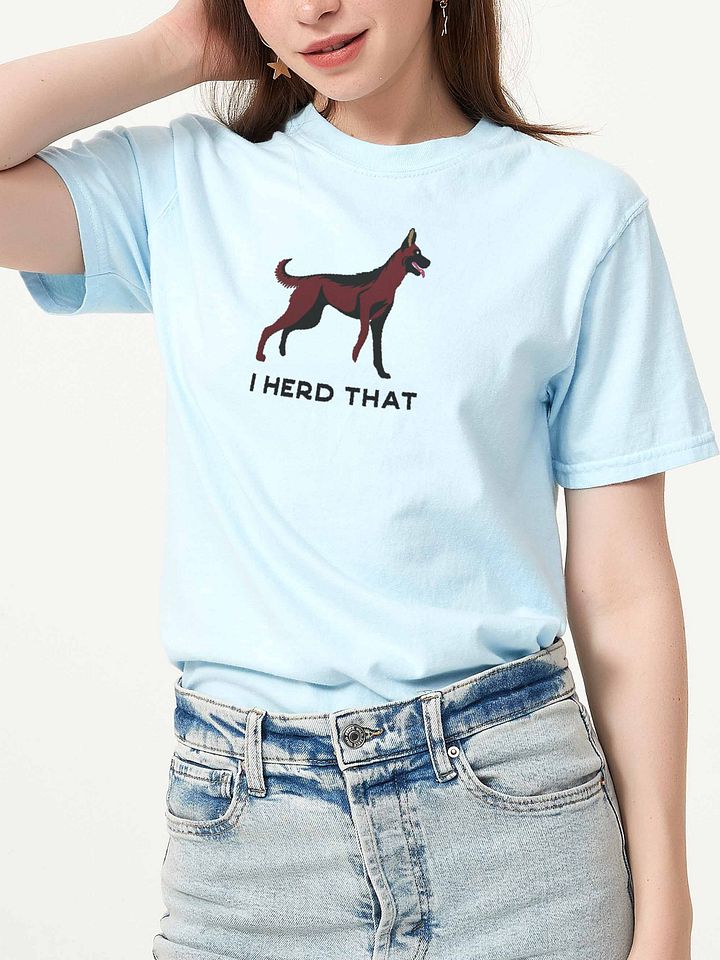 I Herd That T-Shirt(Embroidered) of a Belgian Malinois(Mahogany) product image (2)