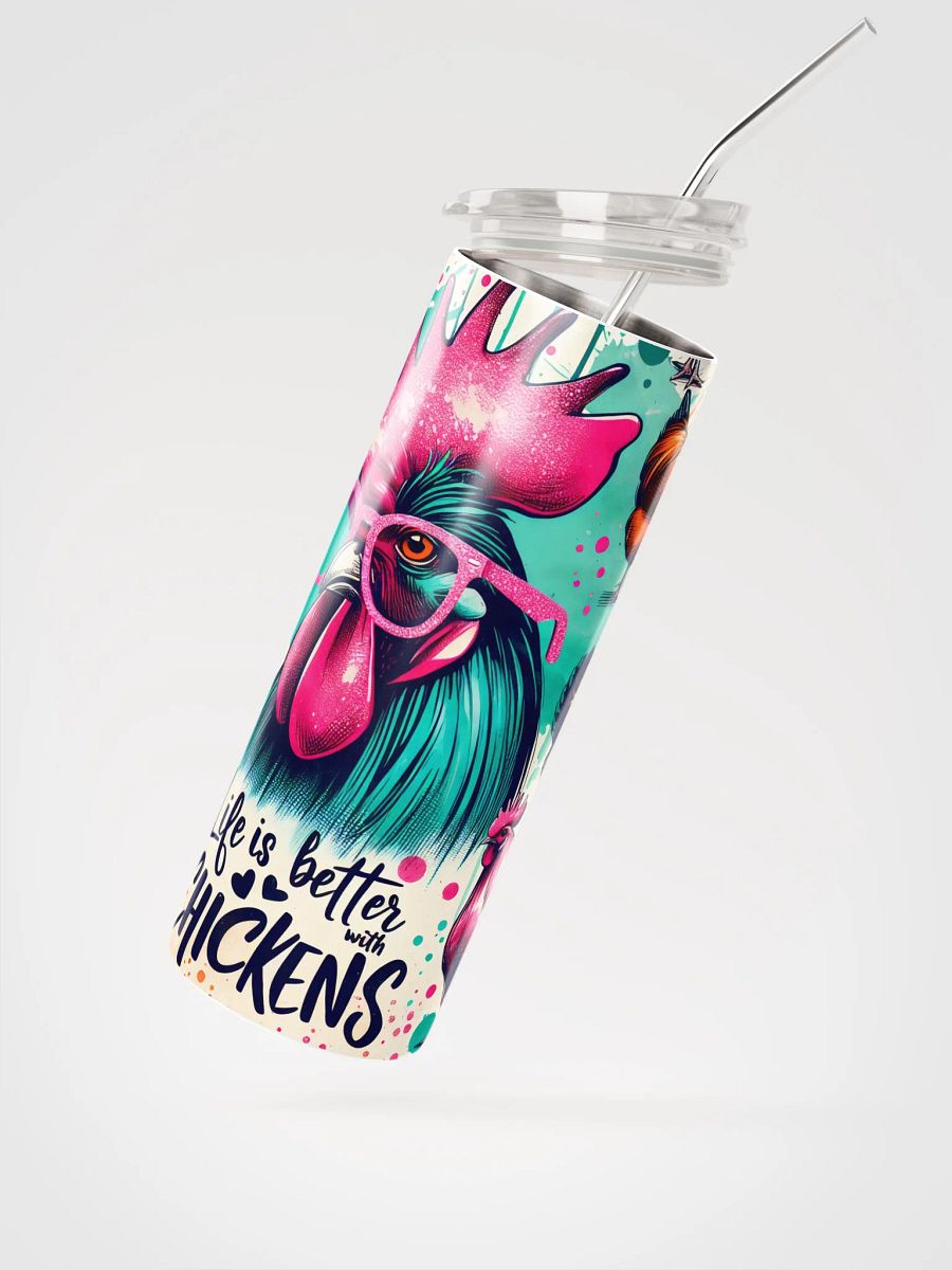 Funky Life Is Better With Chickens Stainless Steel Tumbler product image (3)