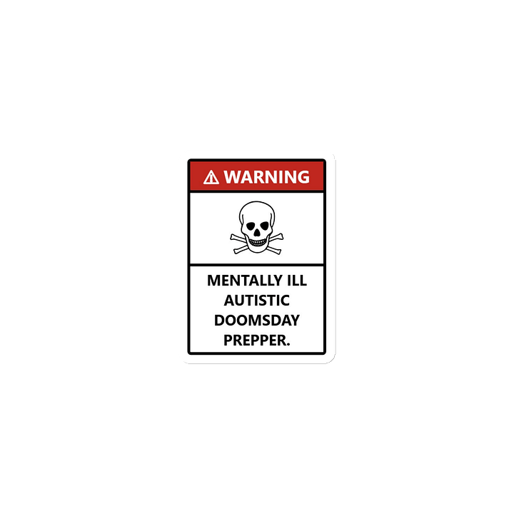 WARNING: Mentally ill Autist Magnet product image (1)