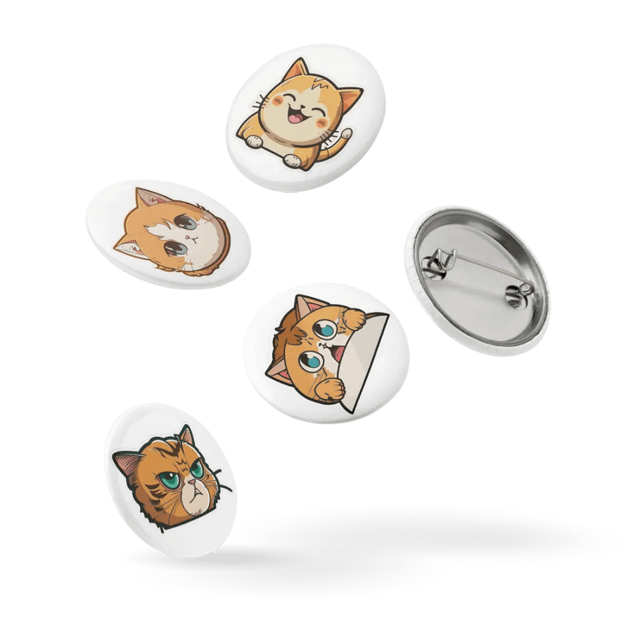 Blissful Cat Pin Button Set product image (14)