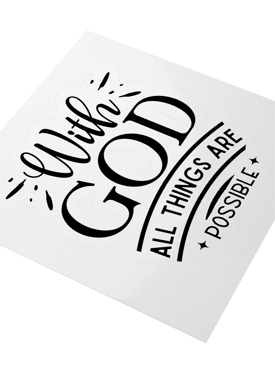 Whimsical Custom Sticker Cuts - With God all things are possible product image (8)