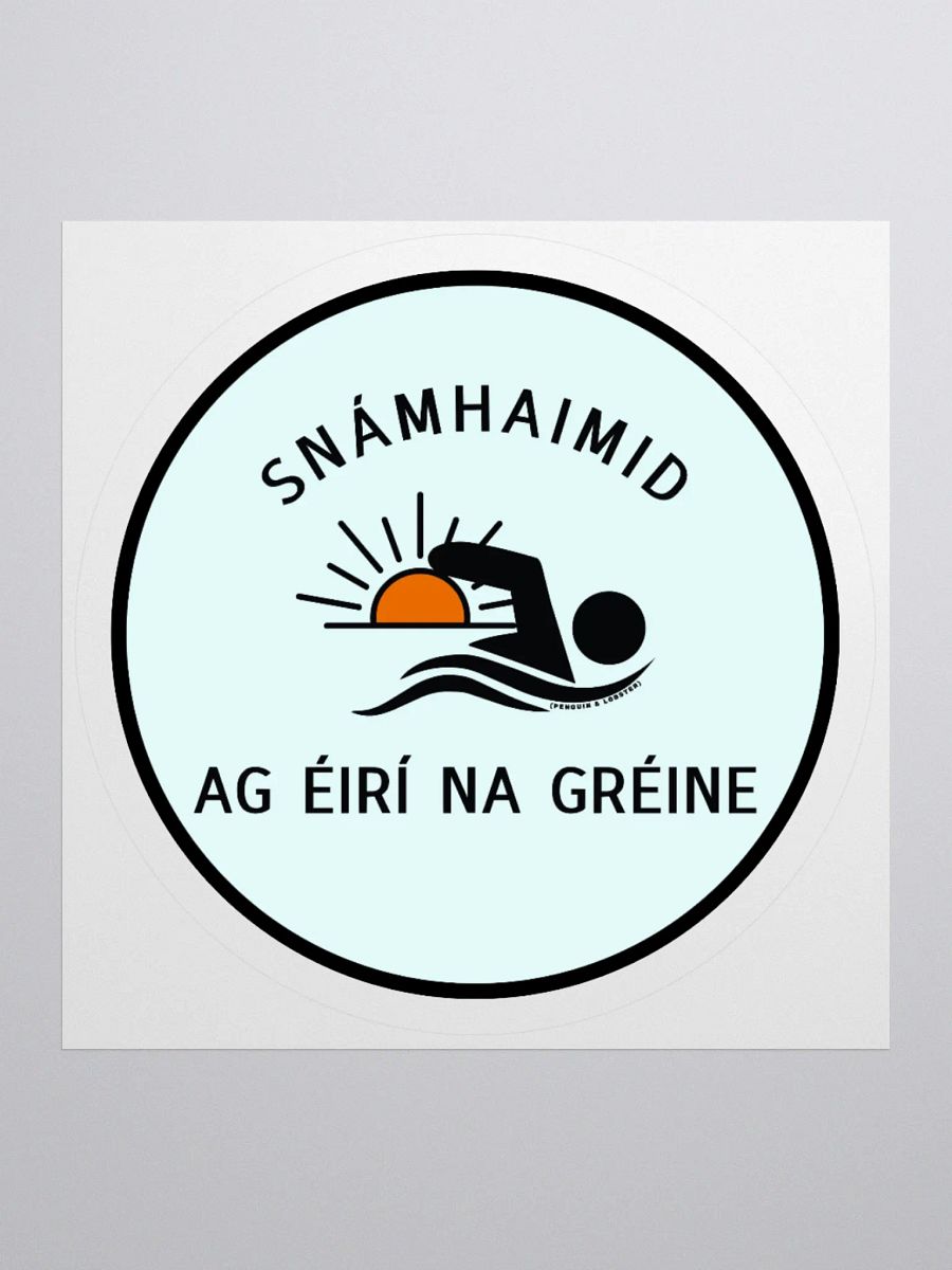 Snámhaimid ag Éirí na Gréine Sticker product image (2)