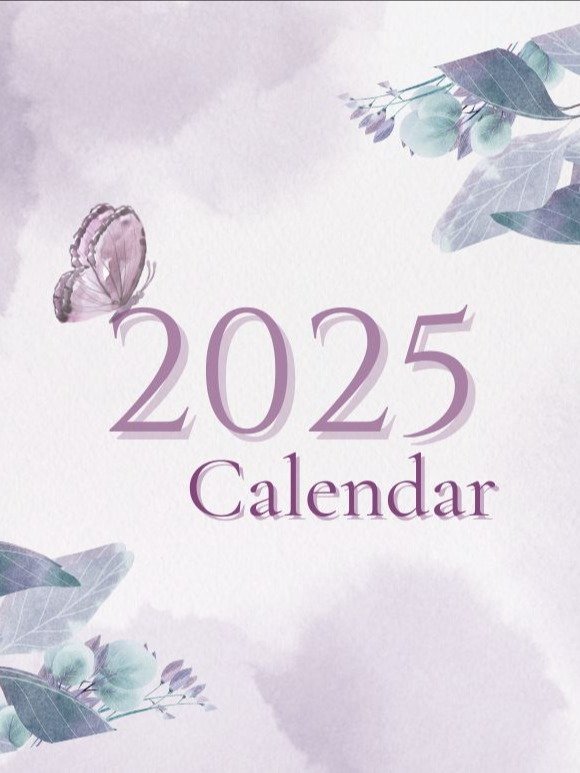 Bloom & Balance: 2025 Purple Floral Monthly Calendar product image (1)
