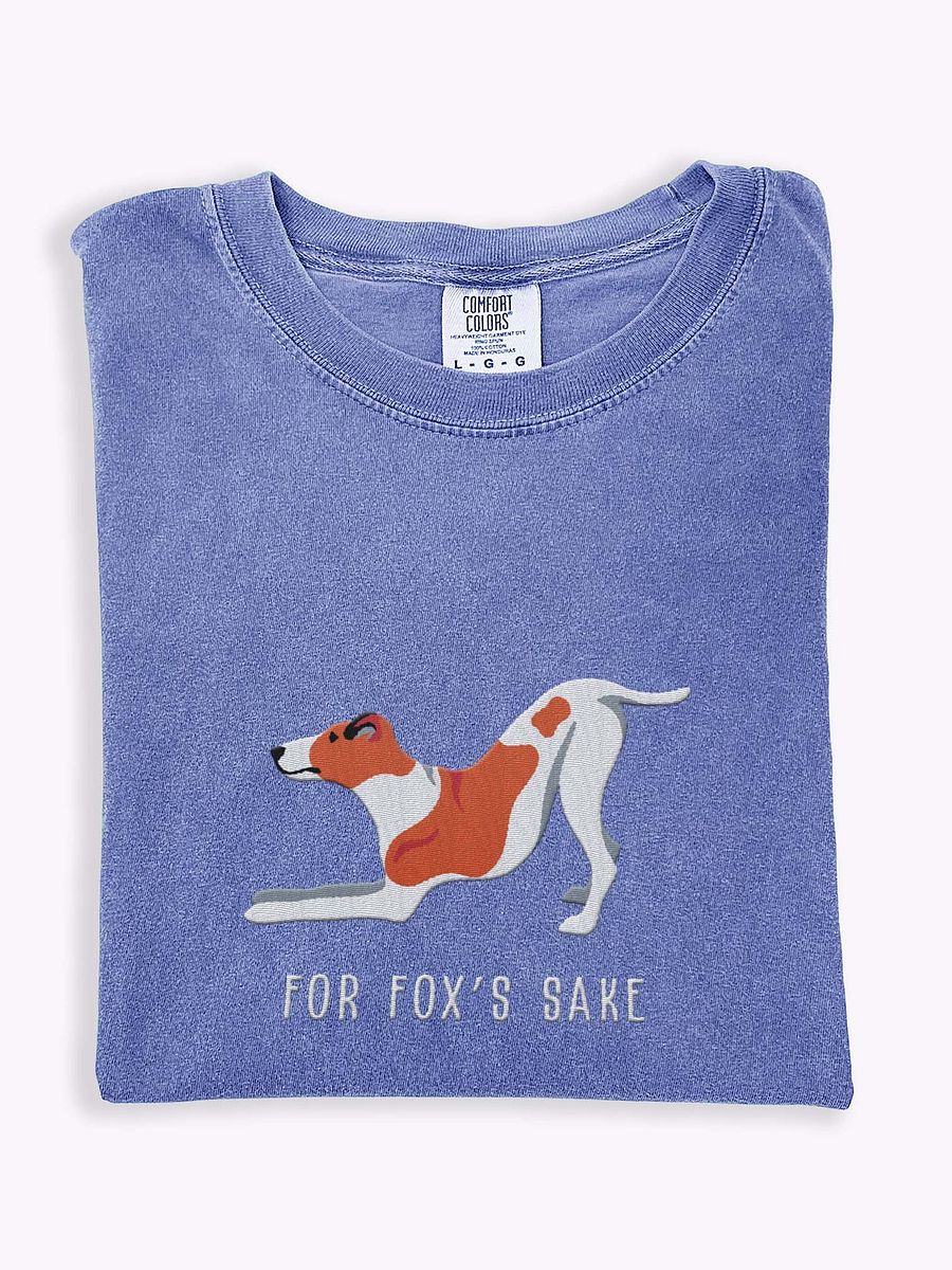 For Fox's Sake T-Shirt(Embroidered) of a Smooth Fox Terrier(Red & White) product image (1)