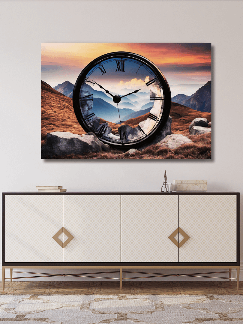 Time Confusion-4 | Canvas Artistic Wall Painting product image (2)