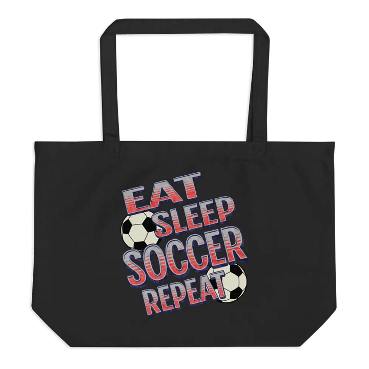 Eat Sleep Soccer Repeat Angle Statement Organic Tote product image (1)