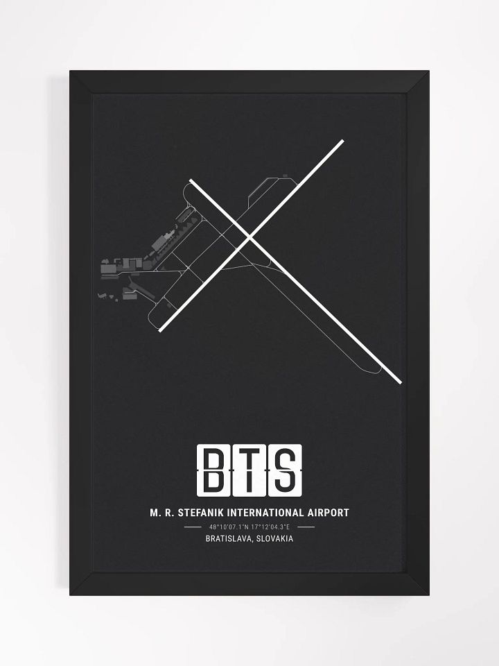 Framed Airport BTS Premium Map On Matt Paper product image (1)