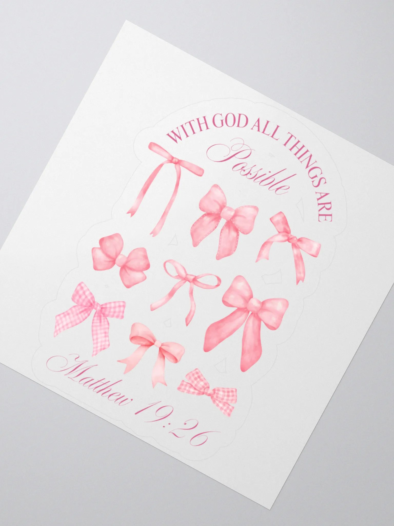 With God All Things Are Possible Kiss Cut Stickers product image (2)