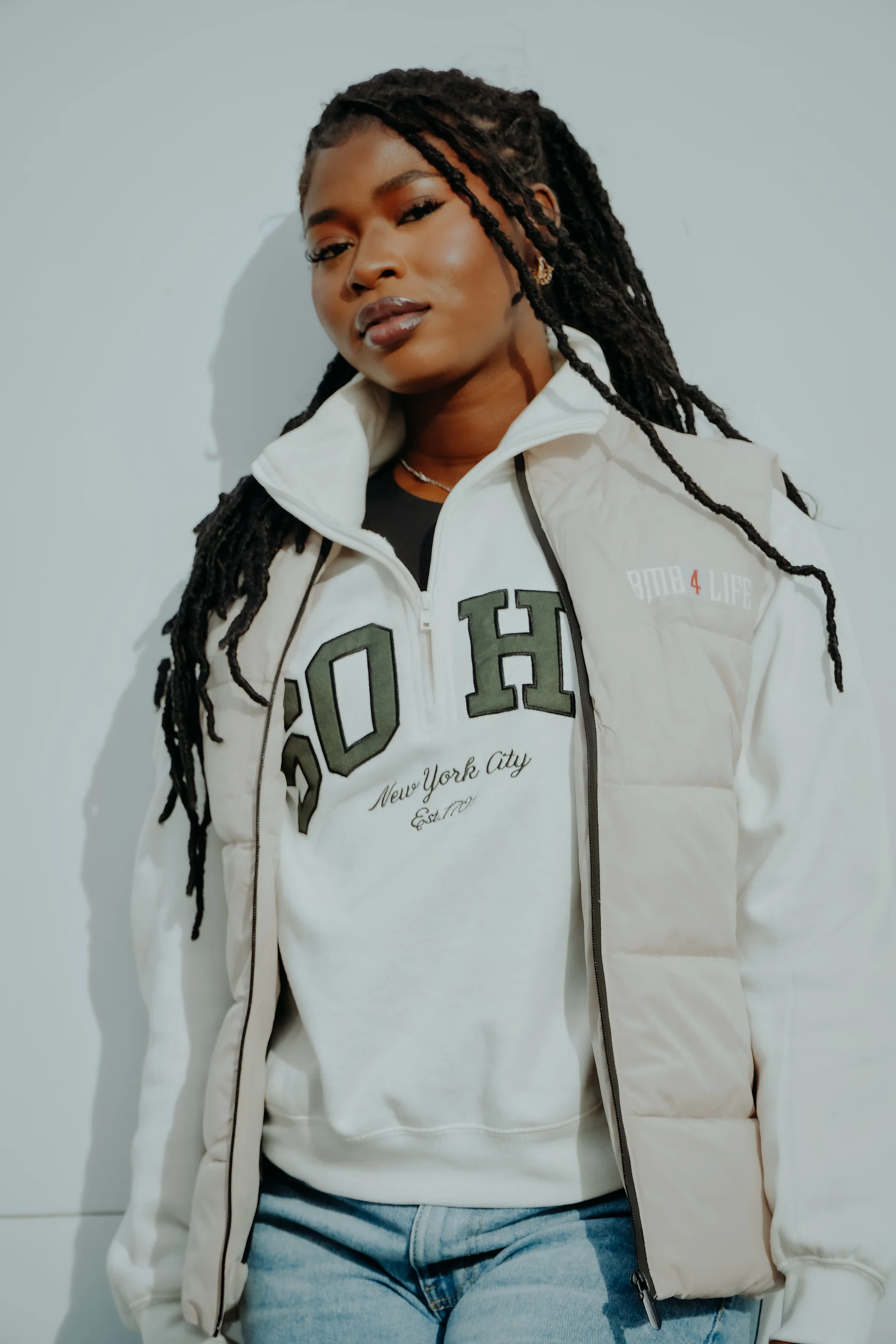 Unisex Lightweight Stand Collar Zip Up Puffer Vest product image (5)