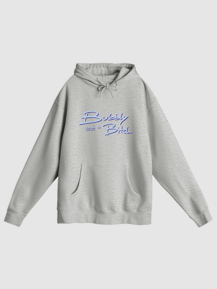 Bubbly and a B*tch (blue and purple shadow design) printed premium pullover hoodie product image (7)