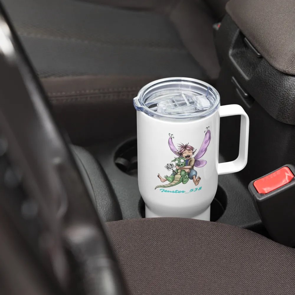 Whimsical Fairy and Dragon Hug Travel Mug product image (7)