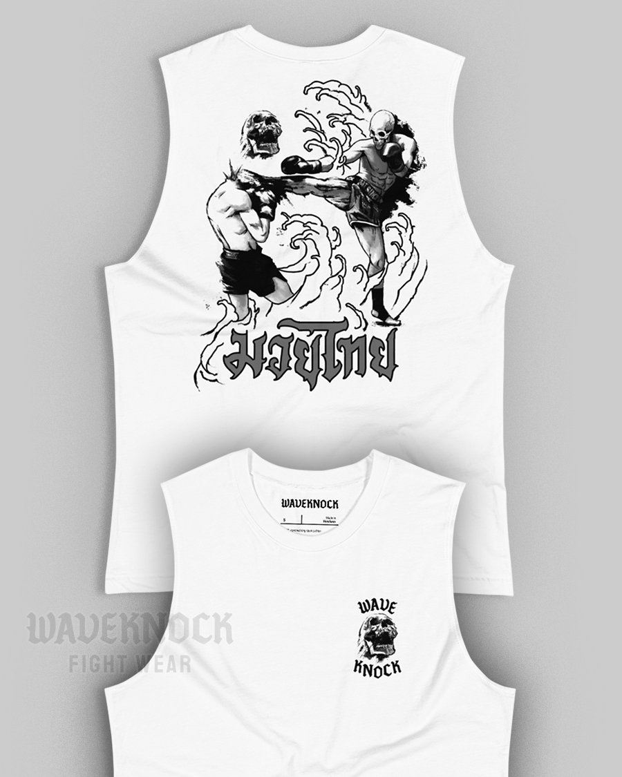 Muay Thai Superbon Muscle Shirt | White product image (1)