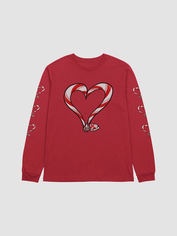 Candycane Heart Tentacle- long sleeve tee with sleeve detail product image (53)