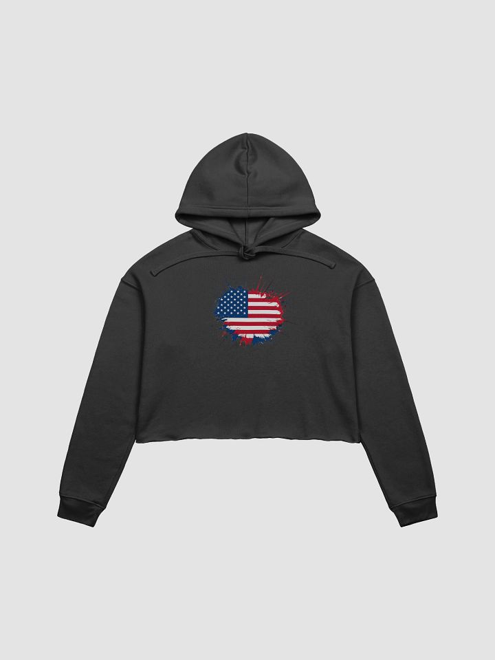USA Patriotic Splash Crop Hoodie product image (4)