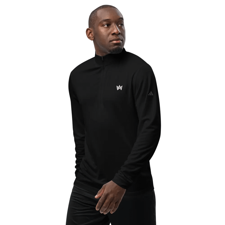 CSG x Adidas Lightweight Quarter-Zip Golf Pullover - (Unisex) Black product image (6)