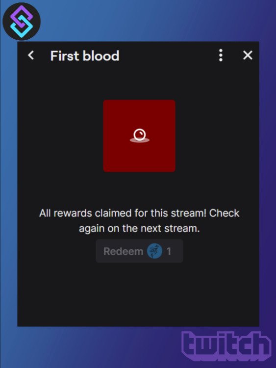 1st blood counter with leaderboard | Twitch Channel Point Redemption product image (1)