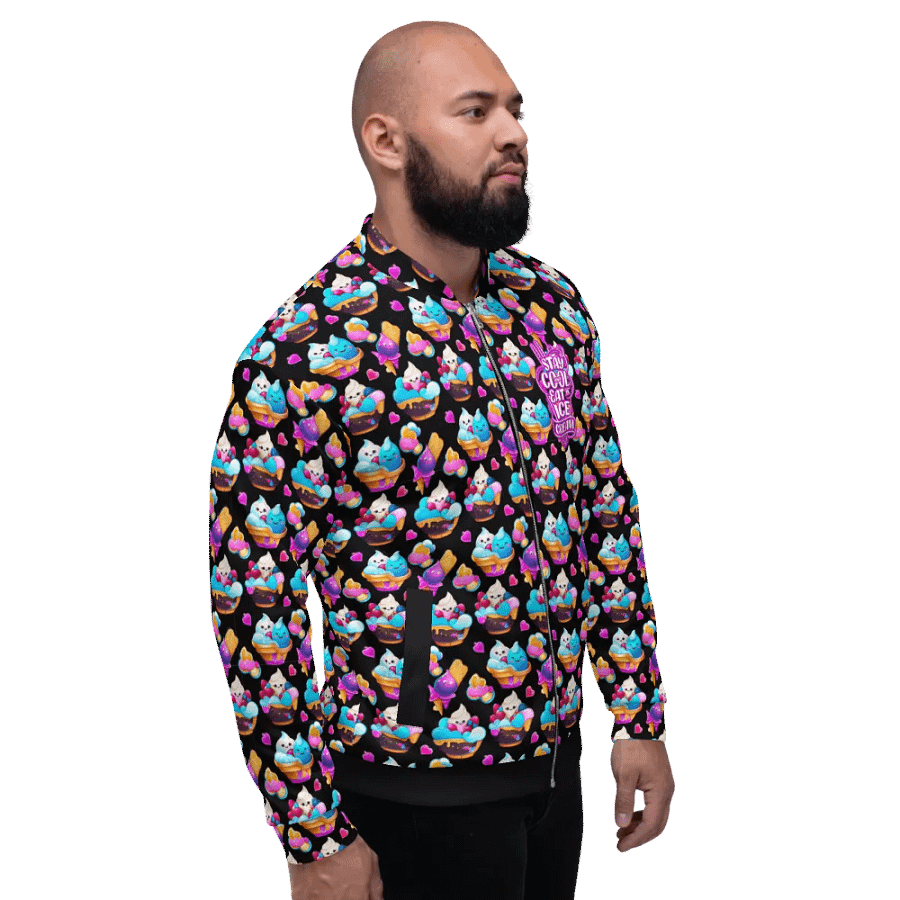 Ice Cream Pattern All Over Print Bomber Jacket product image (6)