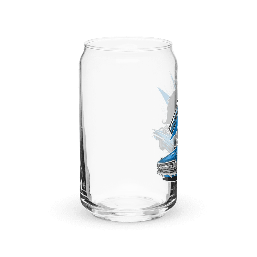 Mistymeooww logo with 60 chevy lightning cat glass cup product image (10)