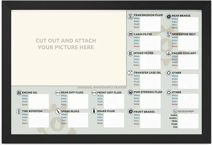 Universal Maintenance Tracker - Framed product image (1)