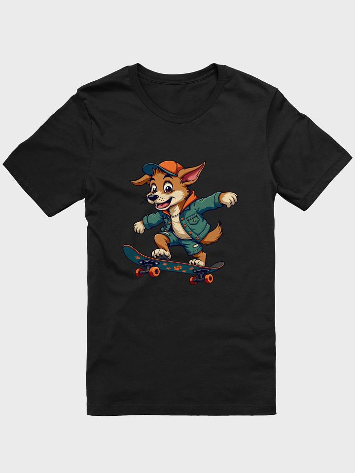 Cool Skateboarding Dog Graphic T-Shirt product image (1)