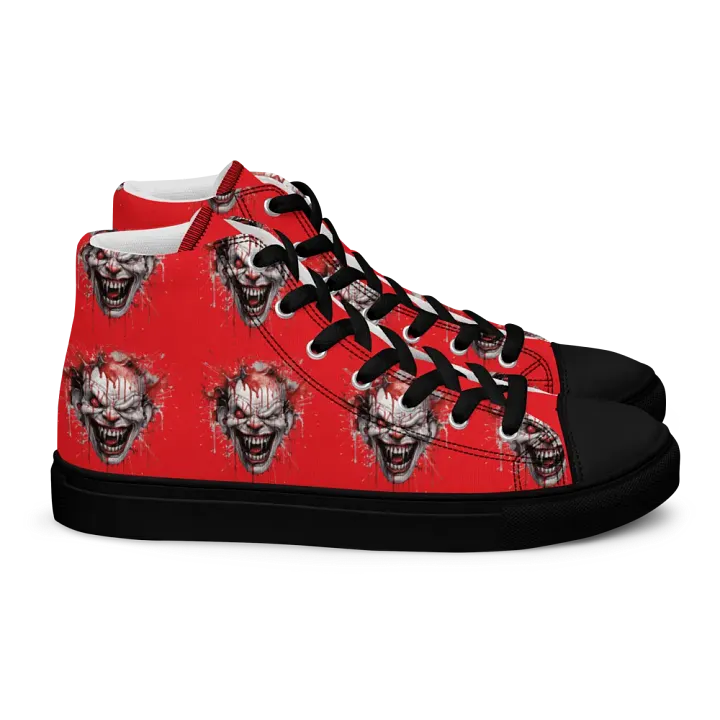 Menacing Clown High Top Canvas Shoes product image (2)