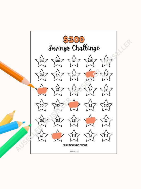 $300 Savings Challenge Printable Page product image (2)