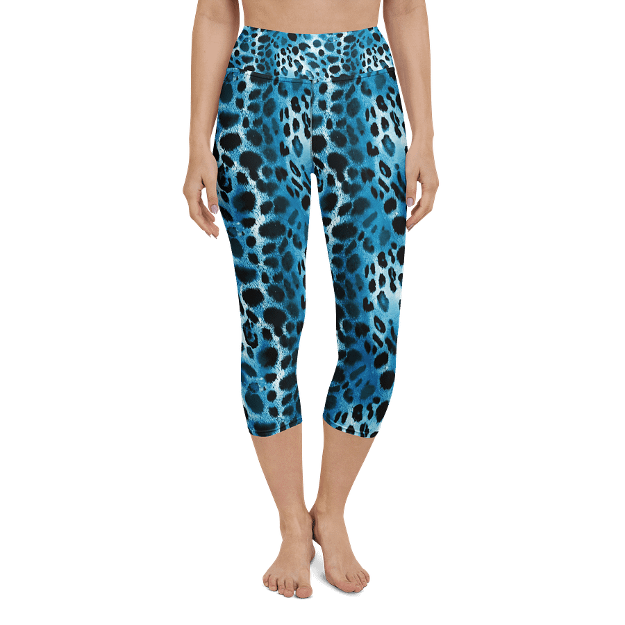Blue Leopard Capri Leggings product image (4)