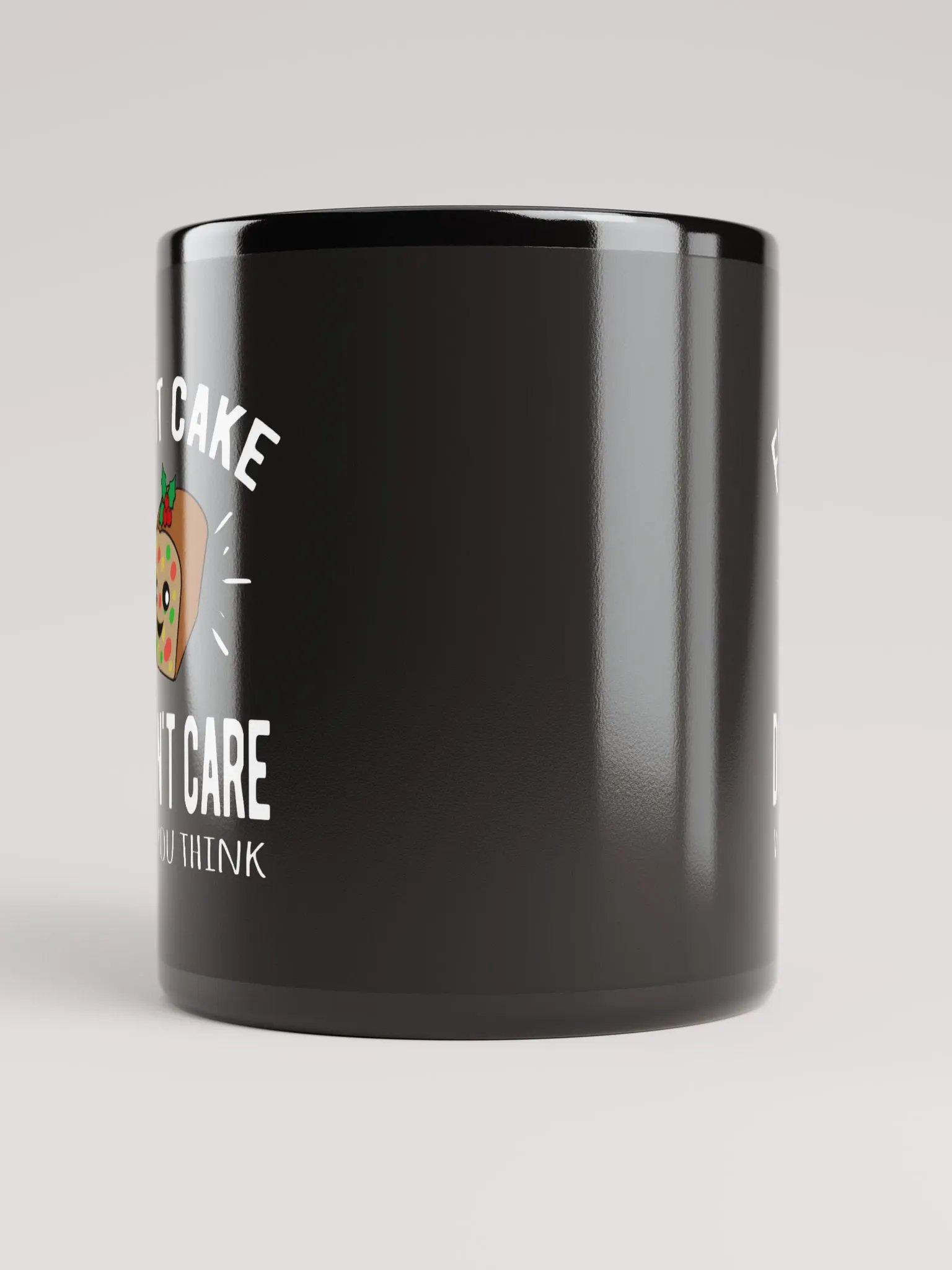Fruit Cake Doesn't Care, Black Glossy Mug product image (10)