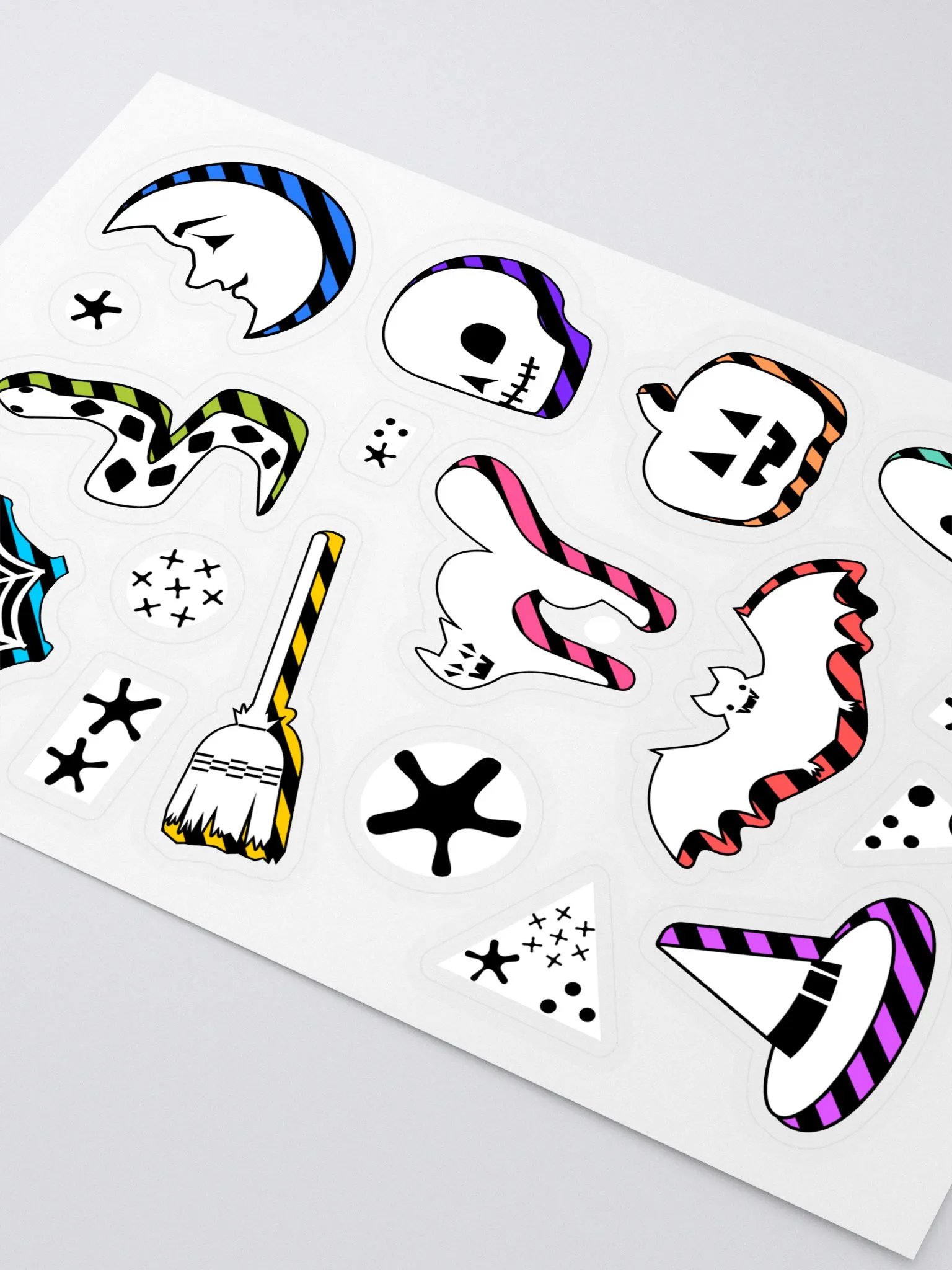 Black & White & Spoopy All Over Sticker Sheet product image (2)