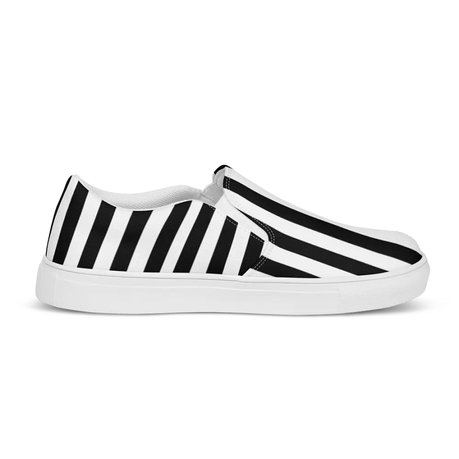 Black And White Striped Men's Shoes product image (8)