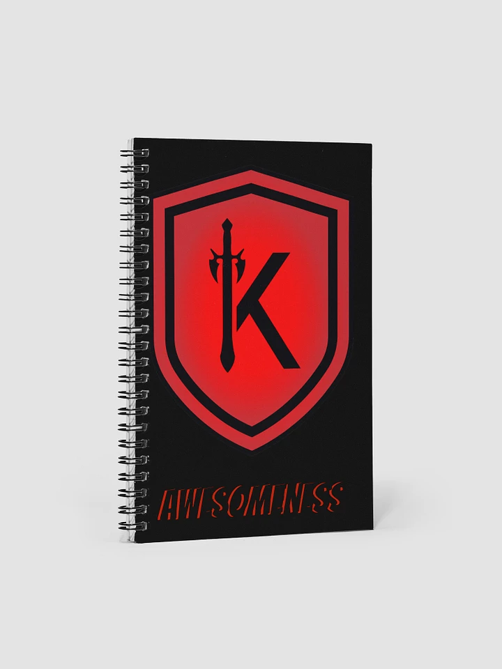 Awesomeness/NoBackSeating Spiral Notebook (BLK) product image (1)