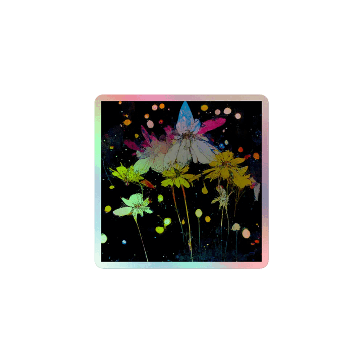 Luminous Blooms Holographic Sticker Sheet product image (1)