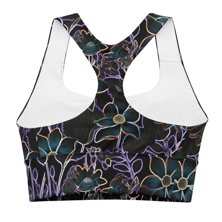 Trippy Floral Dark/All-Over Print Longline Sports Bra by Sublicolor product image (2)