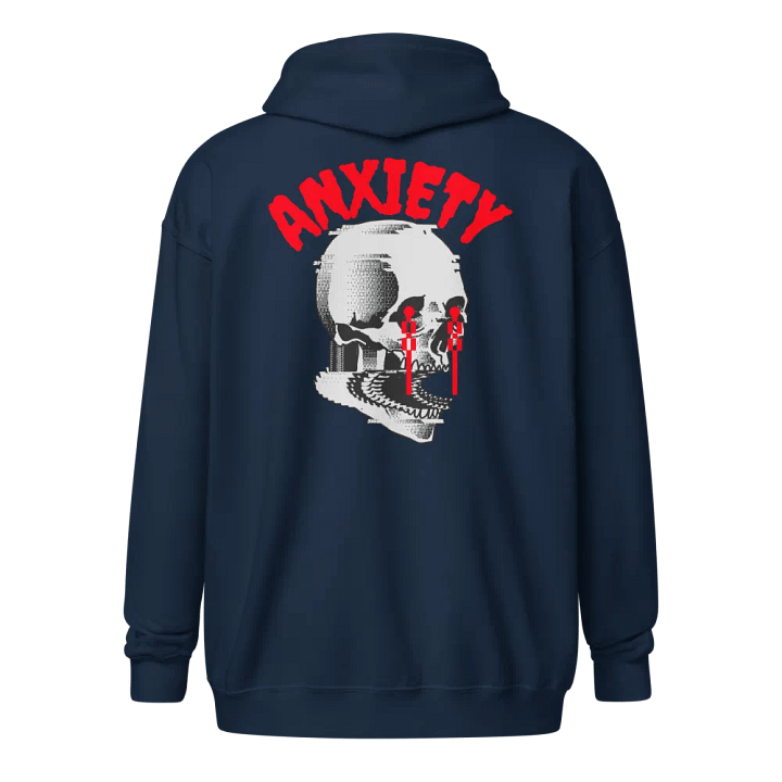 (2 sided) Anxiety zip hoodie product image (8)