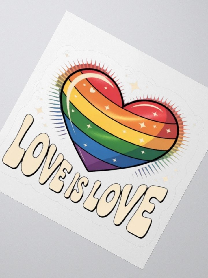 Exclusive "Love is Love" Rainbow Pride Sticker by TDS Music - Celebrate Inclusivity product image (6)