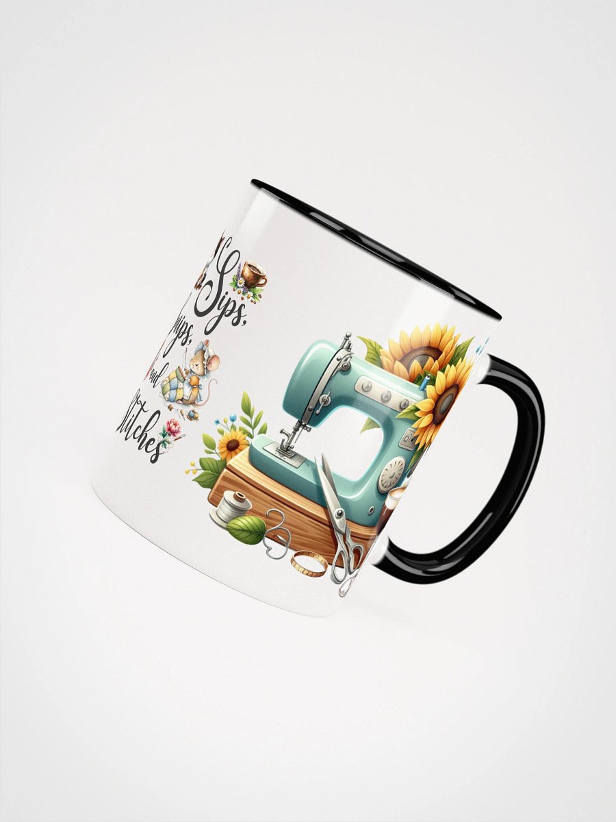 Sips Snips and Stitches Ceramic Mug product image (5)